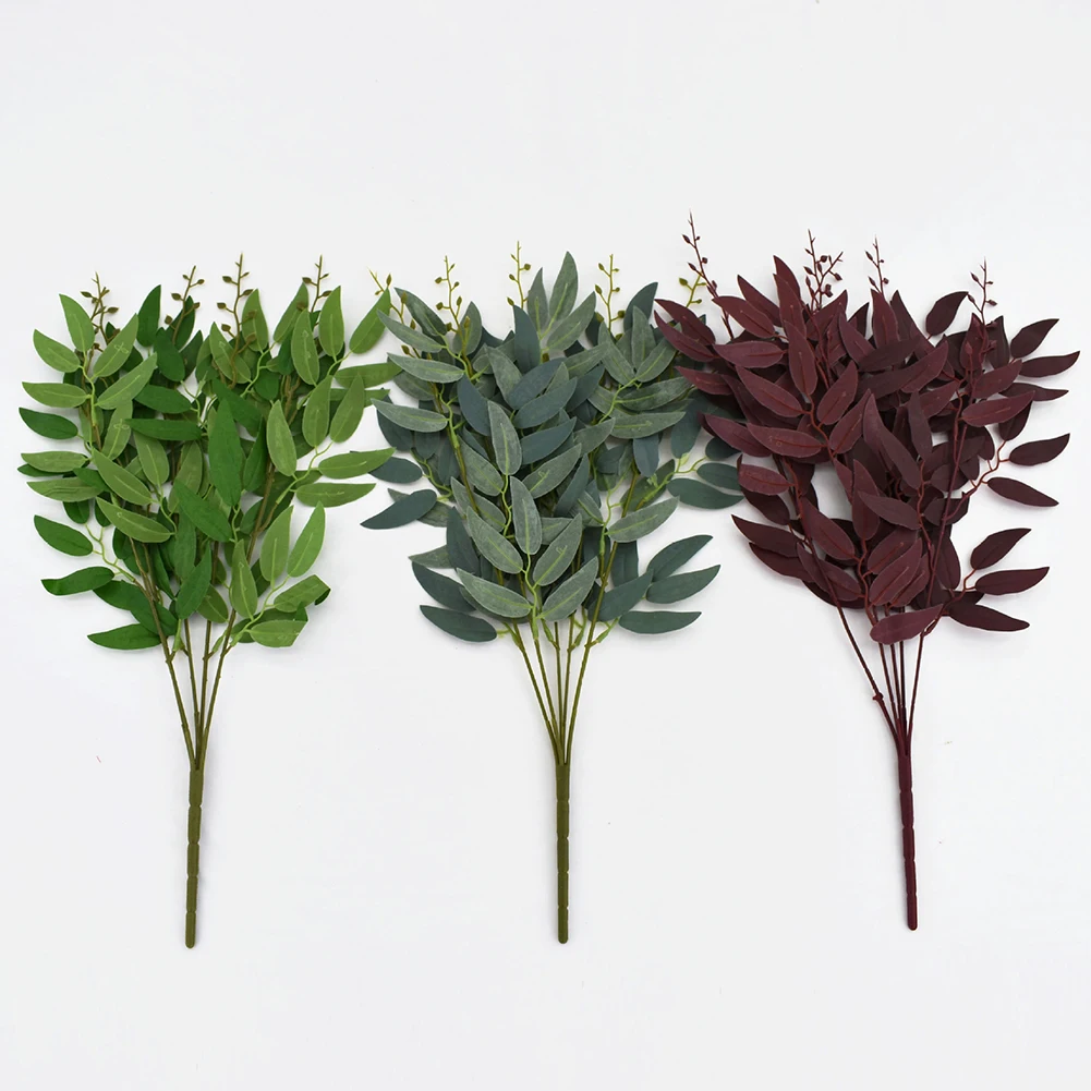 Новинка искусственная ива букет листьев джунгли Свадебный декор Рождественская