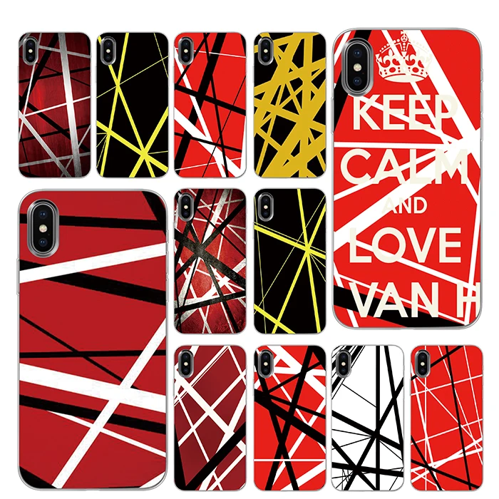 Силиконовые чехлы для телефонов Van Halen в полоску для iPhone 5 5S SE 6 6s 7 8 Plus X XS Max XR задняя крышка