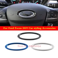 for ford focus mk4 2019 steering wheel trim sequin cover emblem insert trim cover interior stainless car styling accessories