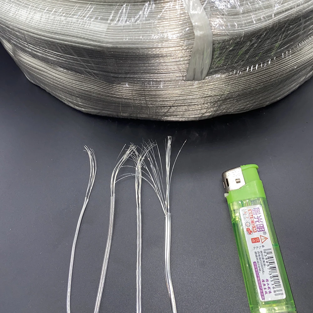 22 AWG RVH 2pin прозрачный двойной серебристый кабель параллельный провод светящаяся