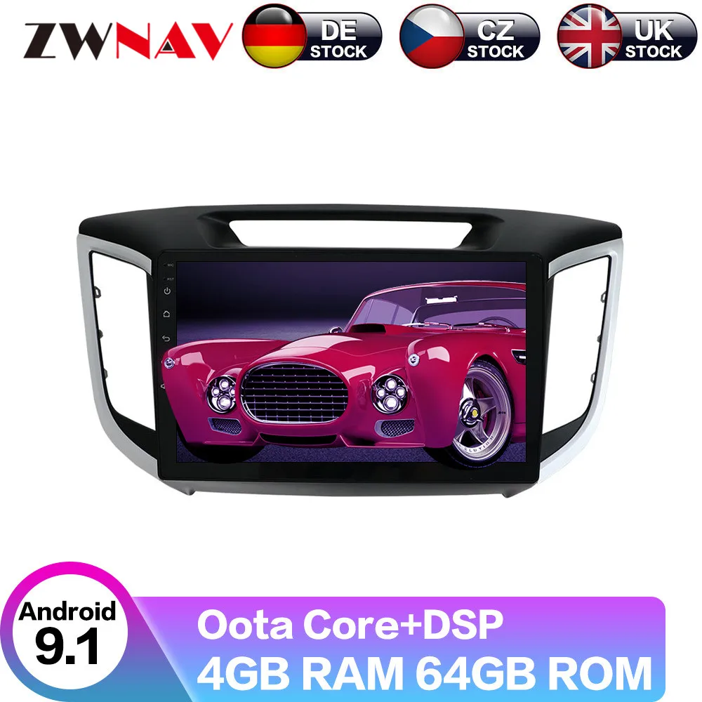 10," PX6 Android 9 8 ядерный 4+ 64 ГБ Автомобильный без dvd-плеера gps-навигация для hyundai Creta ix25- Автомагнитола