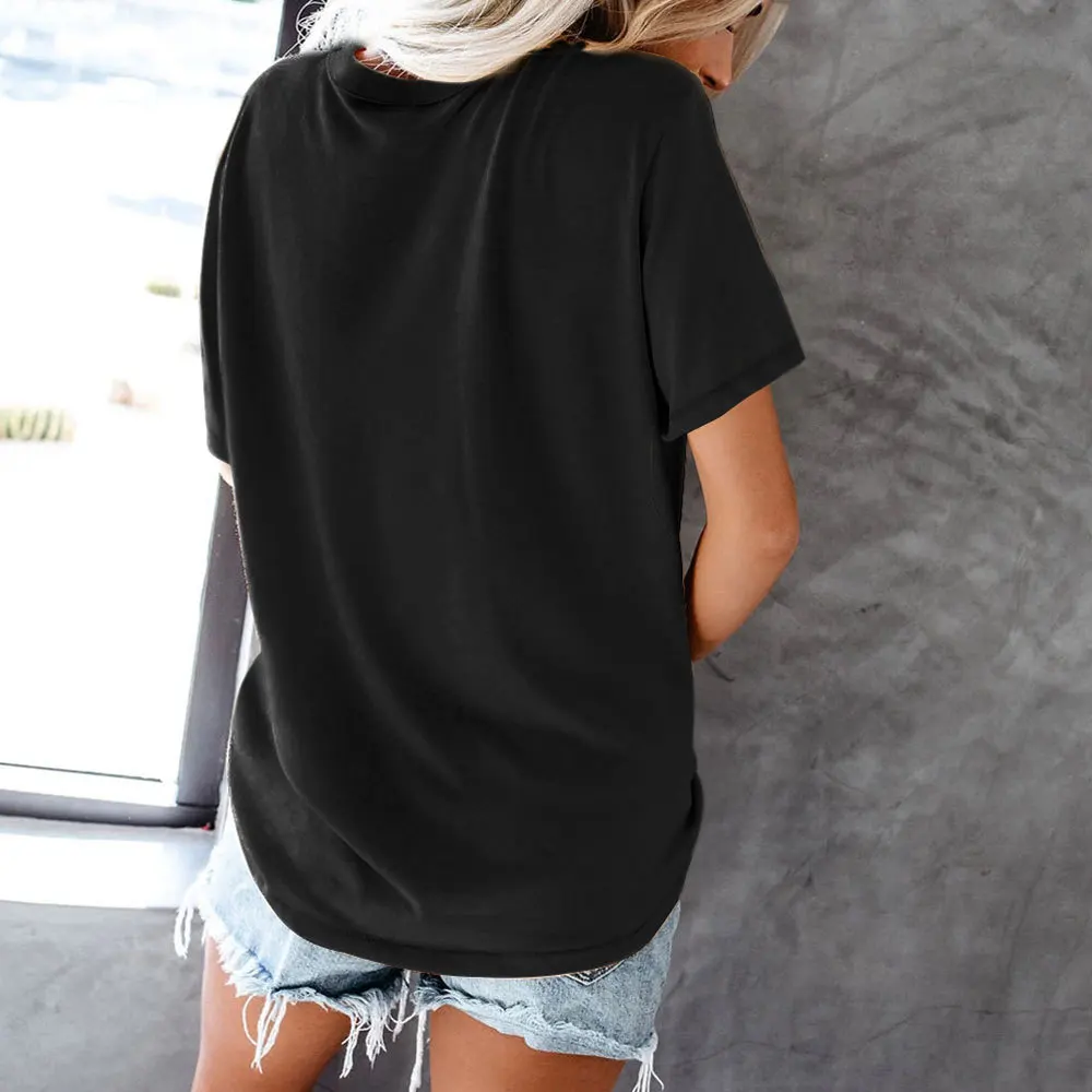 

Free Shipping of 2020 high-quality heart print summer short-sleeved women's loose t-shirt tops