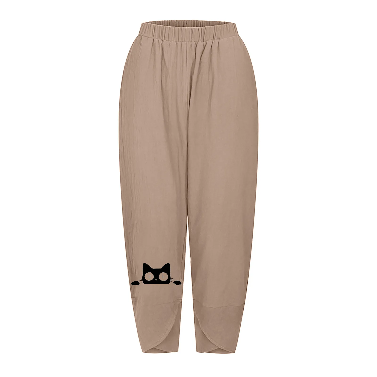 

2021 Summer New Clothing Women's Summer Casual Loose Cotton And Linen Embroidered Wide-leg Pants Pantalones De Mujer Ropa Mujer