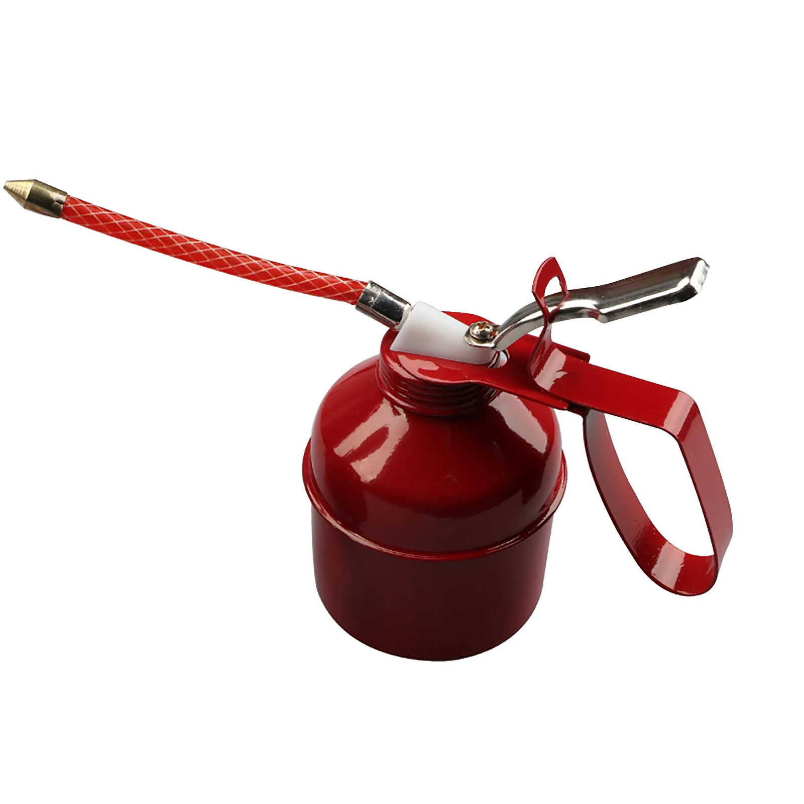 

300CC 500CC Red Feed Pot Pump Grease High Pressure Tool With Flexible Spout Accessories Oil Can Oiler Squirt Manual
