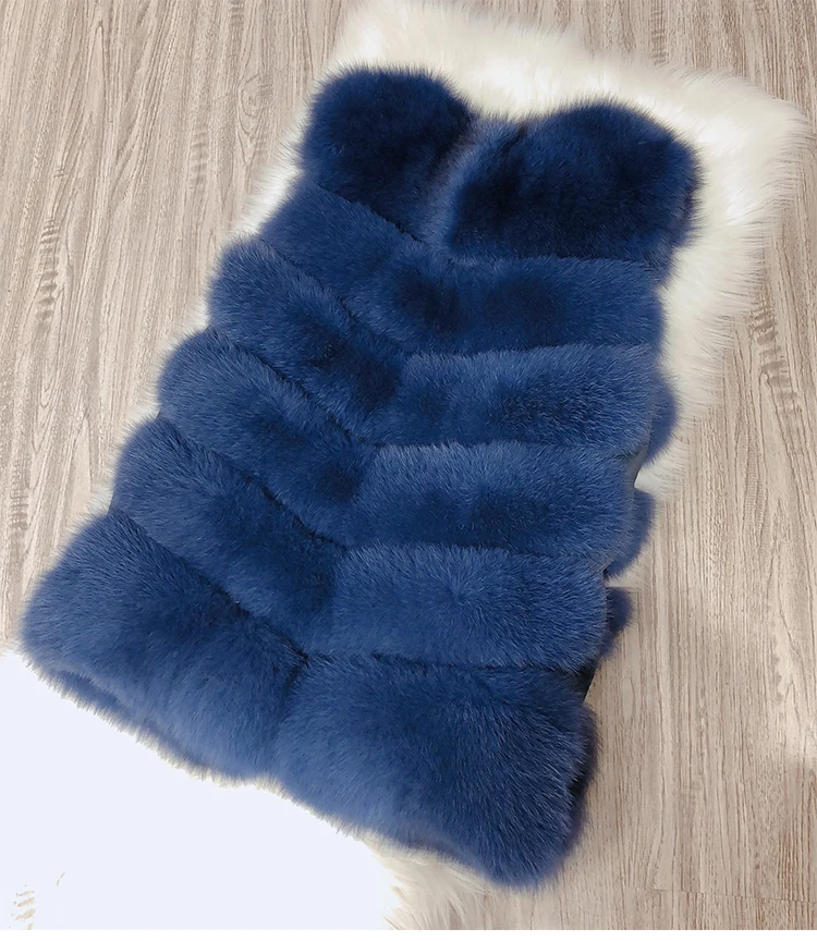 new real natural whole fur six-section fox vest ladies winter long warm fashion vest