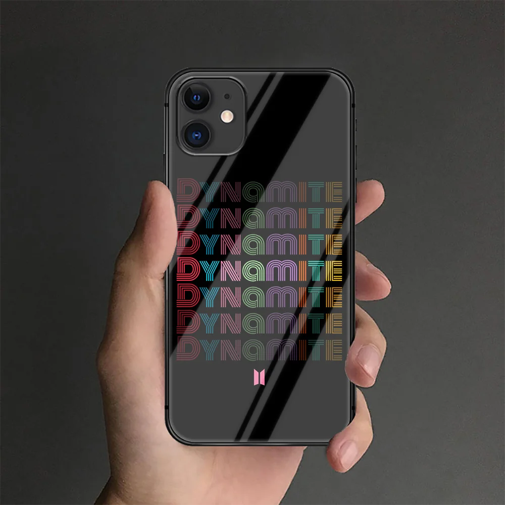 

Dynamite Kpop Bangtans Phone Tempered Glass Case Cover For IPhone 6 6S 7 8 11 12 X Xr Xs Se 2020 Pro Max Plus Mini Black Etui