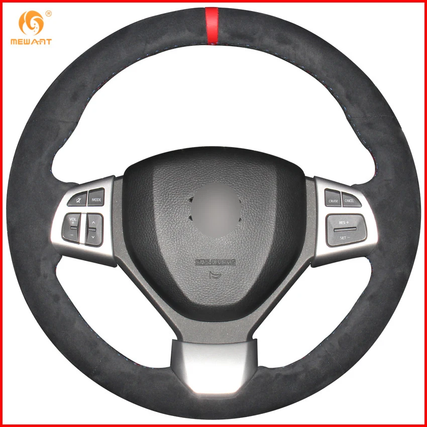 MEWANT черный замшевый чехол рулевого колеса автомобиля для Suzuki Swift Sport 2012 2017 / Vitara S