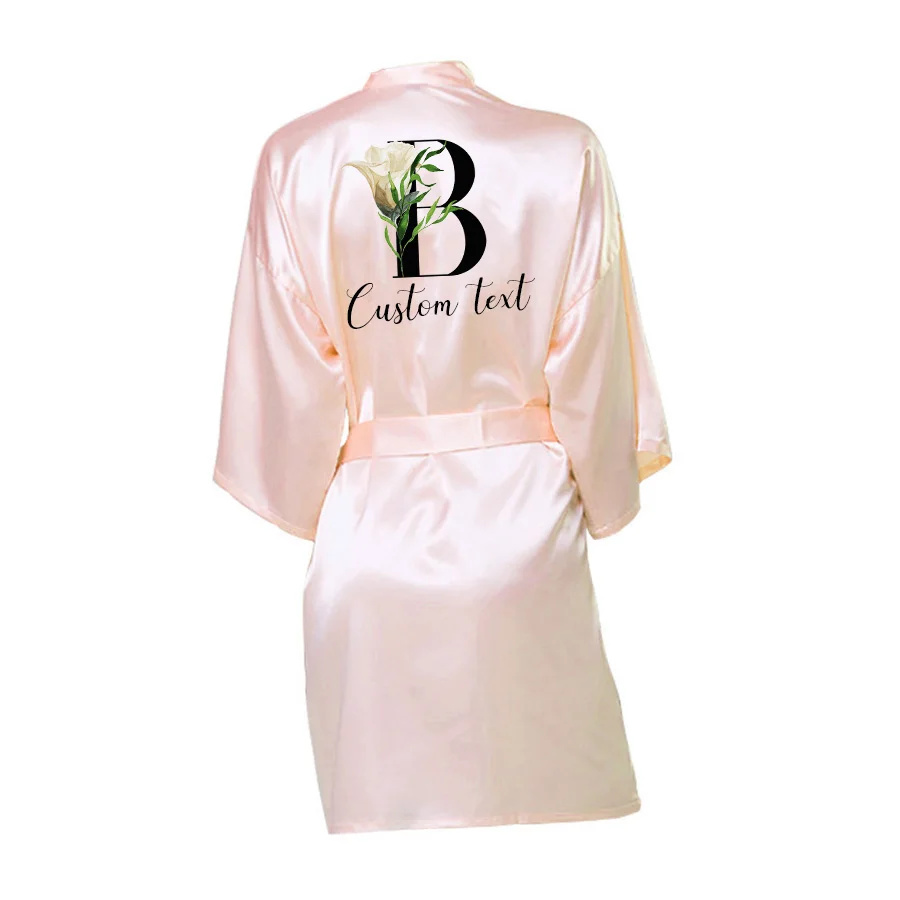 Индивидуальный халат для свадебных торжеств индивидуальный темно-розового