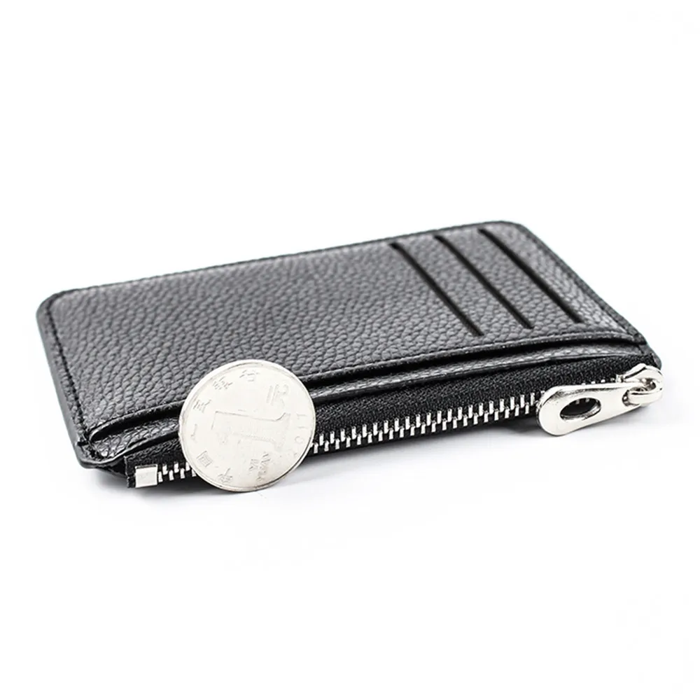

Credit Leather Mini Cards Pu Men Case Business Slim Card Women
