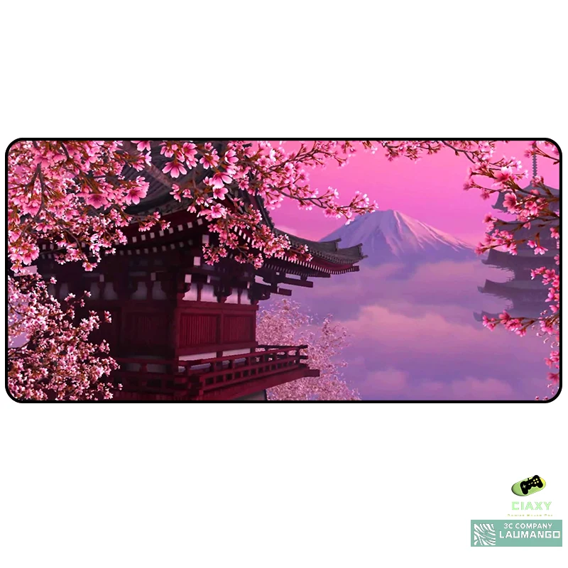 Розовый коврик для мыши в виде вишни Настольный ПК большой стиле аниме