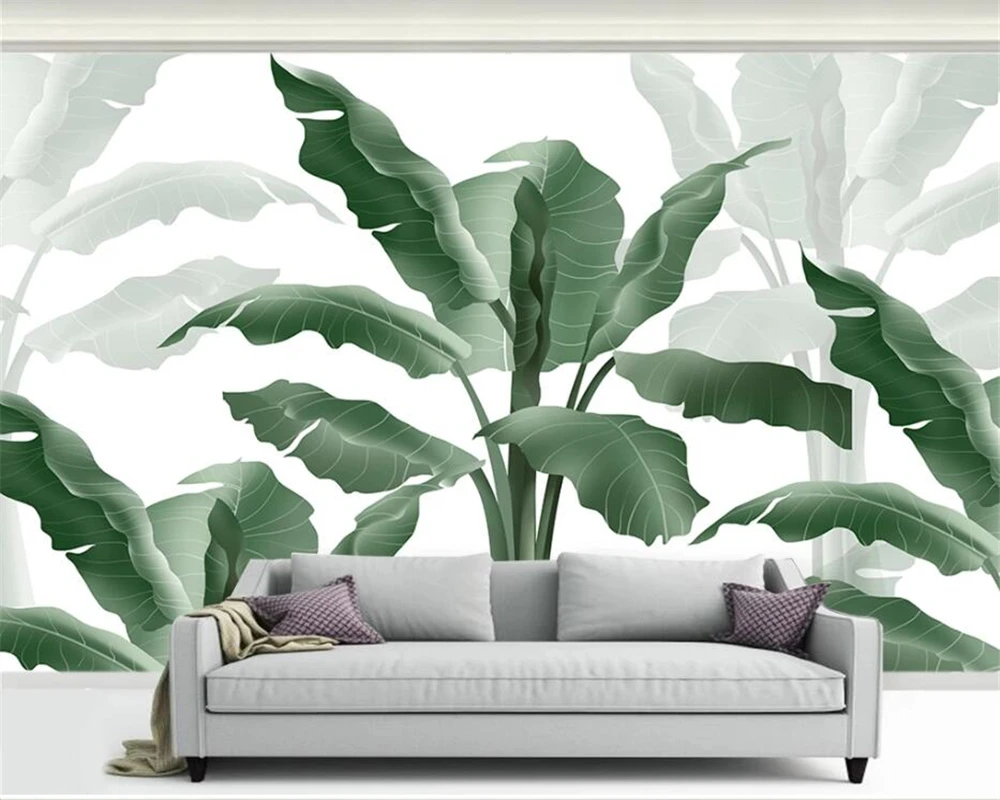 Обои Beibehang на заказ современные роспись вручную растения домашний декор гостиная