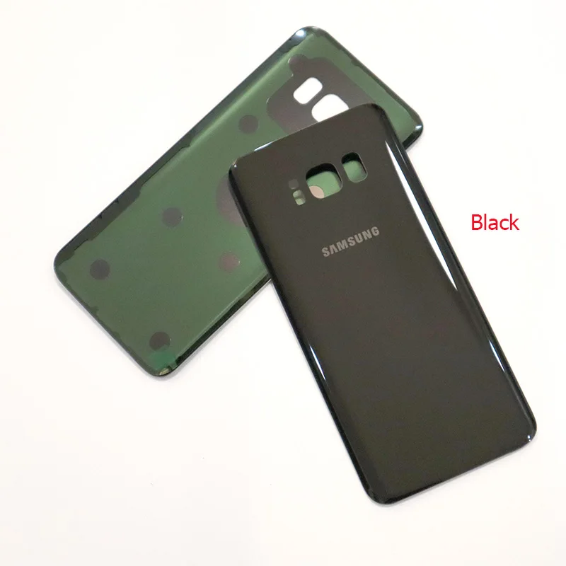 Black Задняя крышка galaxy s8 3D стекло samsung Galaxy S8 S8 Plus G950F G955F задняя крышка батарейного отсека задняя крышка Корпус Замена чехол+ клейкая наклейка - Цвет: Black