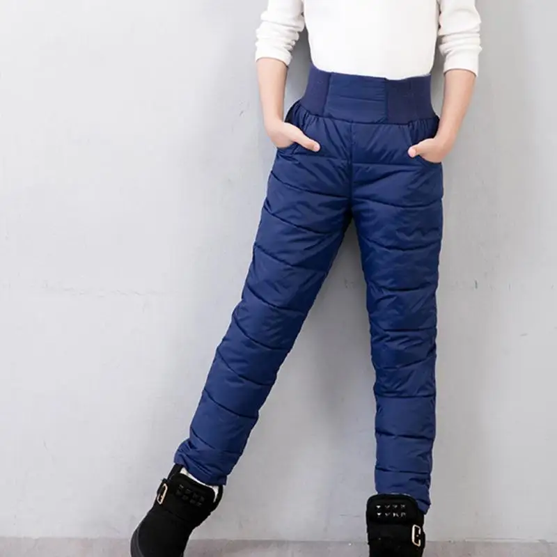 Распродажа зимних детских пуховых хлопковых длинных штанов утепленная тонкая