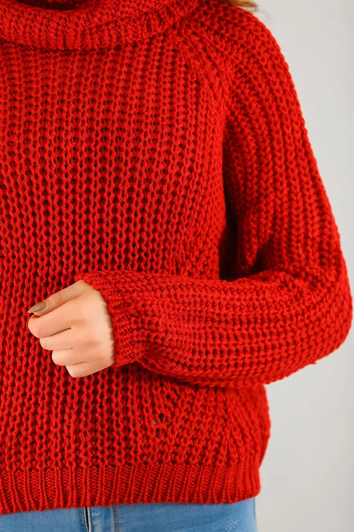 

Turtleneck Knitwear Sweater Red
