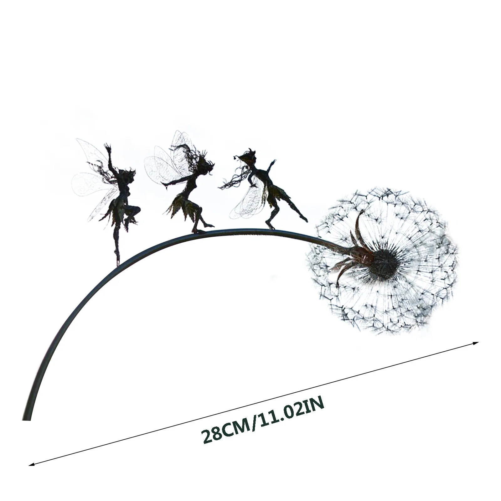 

New Garden Decorative Stake Fairies And Dandelions Dance Together Home And Garden Decor Lawn Sculpture Landscape Decoration