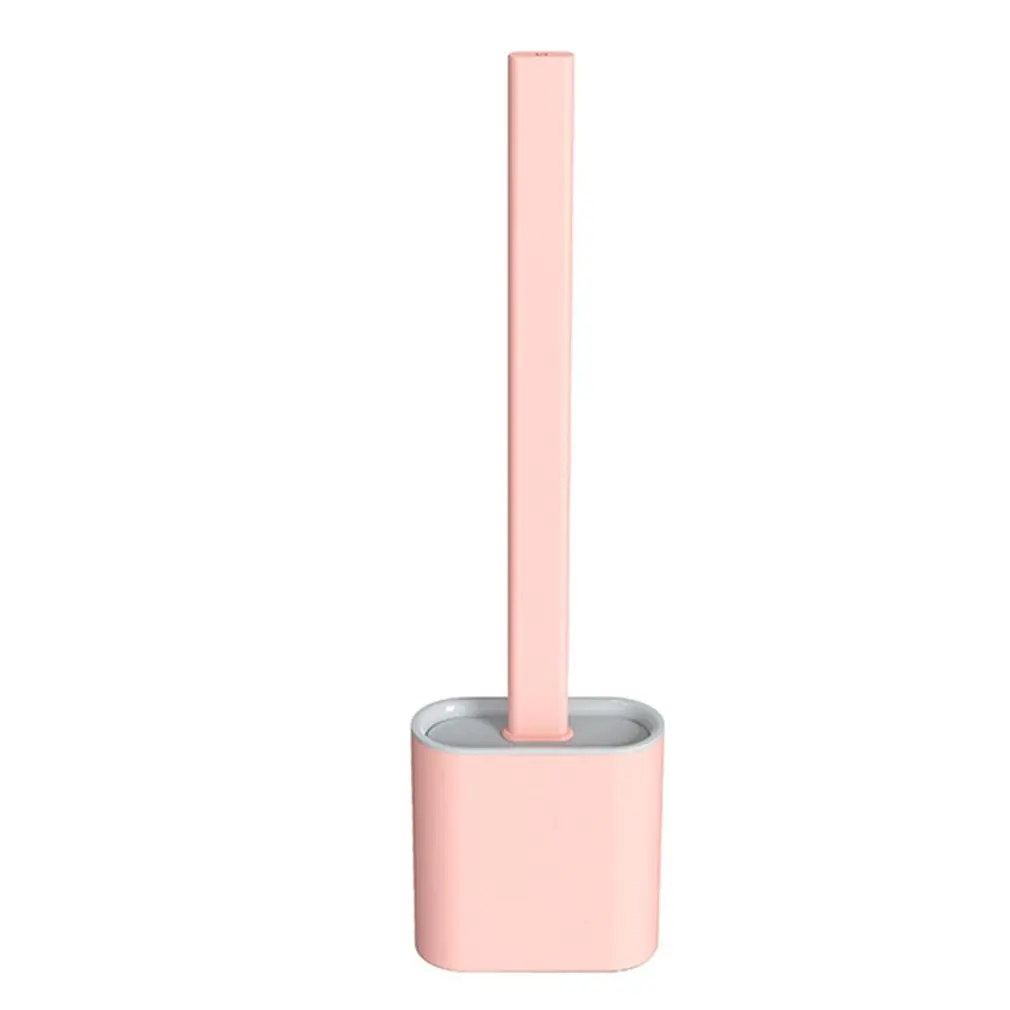 

Toilet Brush With Holder Deep Cleaner Bathroom Toilet Brush and Quick Drying Holder Set With No-Slip Long Plastic Handle