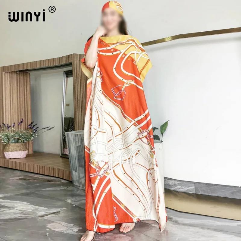 

WINYI Summer New Fashion Womens party holiday Casual Short Sleeve Boho Retro Linen Print Long Maxi Dress Wholesale платье