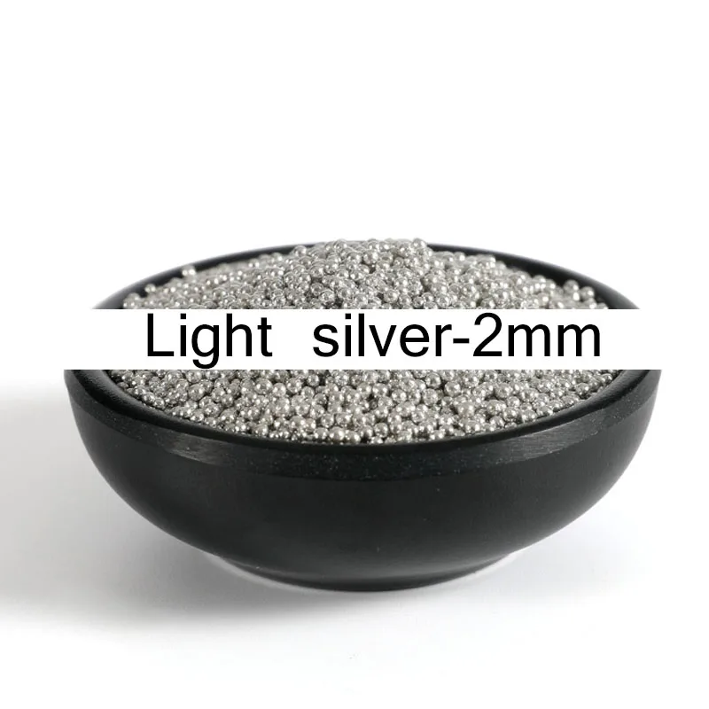 Light silver 2mm 10g Съедобный сахар разбрызгивает конфеты шар сердце звезда леденец еда окраска торт украшения инструменты выпечки Кондитерские инструменты для торта помадка - Цвет: Light silver 2mm 10g