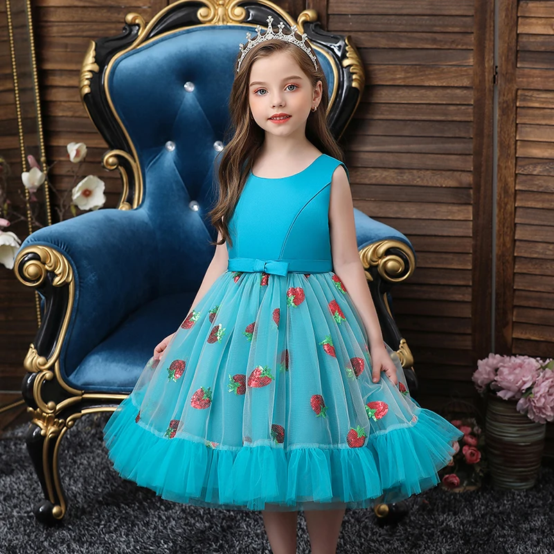 2021 Kids Tutu Birthday Princess Party Dress for Girls Infant Lace Children Bridesmaid Elegant Girl baby Clothes | Детская одежда и
