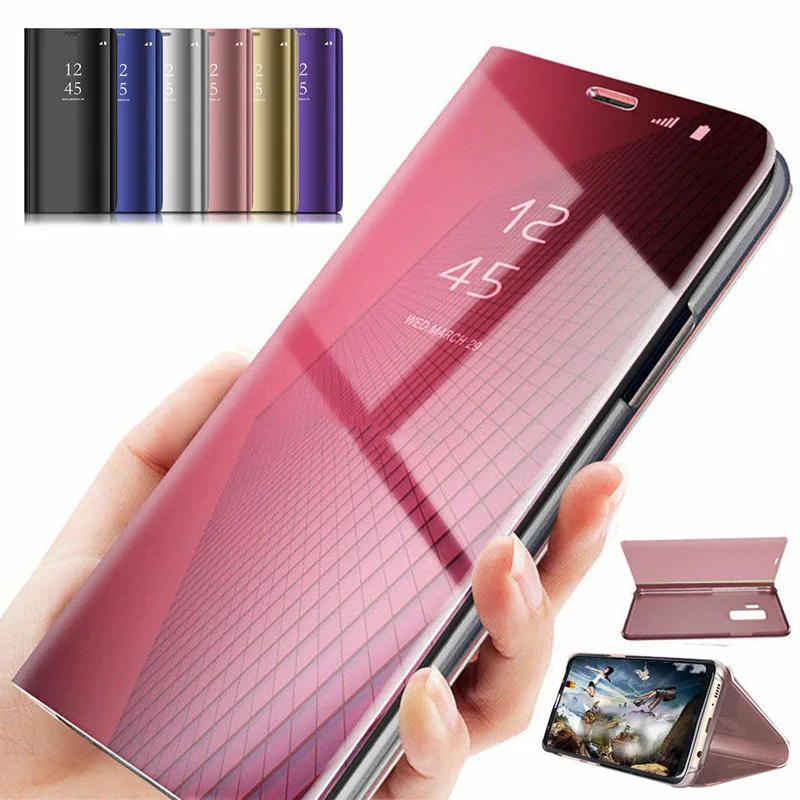 Умный зеркальный флип-чехол для Huawei P30 P20 P10 Lite Pro P9 Plus Honor V30 9X 20 8X max V10 10 Psmart Z |