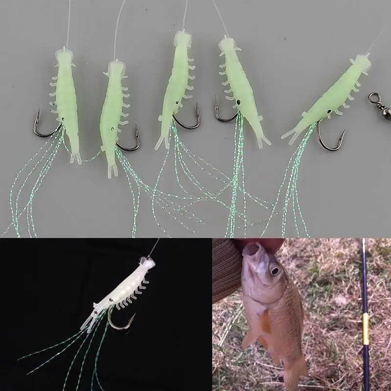 

Shrimp Fishing Fishing Hook Hooks 5pcs Lure Glow Bait