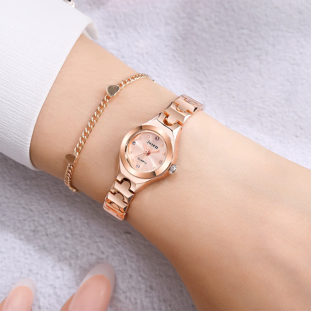 

Qualitaten Kleine Mode Frauen Uhren Rose Gold Luxus Edelstahl Damen Armbanduhren Diamant Weibliche Armband Uhr Geschenke