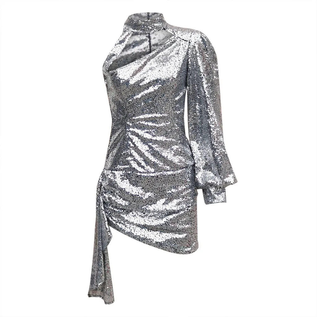 2020 женское облегающее платье с круглым вырезом однотонное Пышное Платье длинным