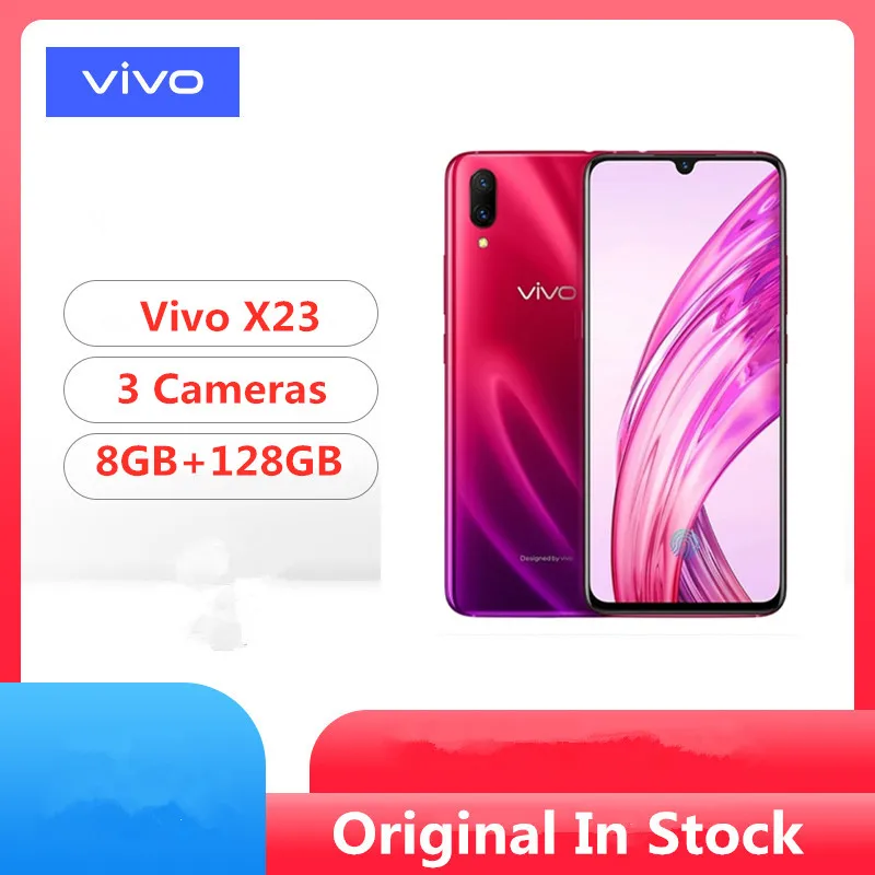 Оригинальный мобильный телефон VIVO X23 экран 6 41 дюйма ГБ ОЗУ 128 Гб ПЗУ камера 24 МП