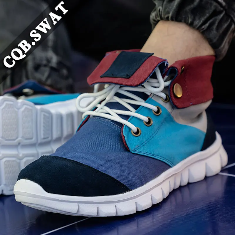 Повседневная парусиновая обувь черная Уличная походные тактические ботинки для