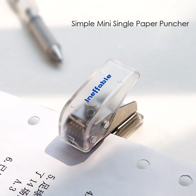 

Sharkbang Simple Mini Single Paper Puncher Small Fresh Portable Scrapbooking 6mm Hole Punch Office Binding Supplies