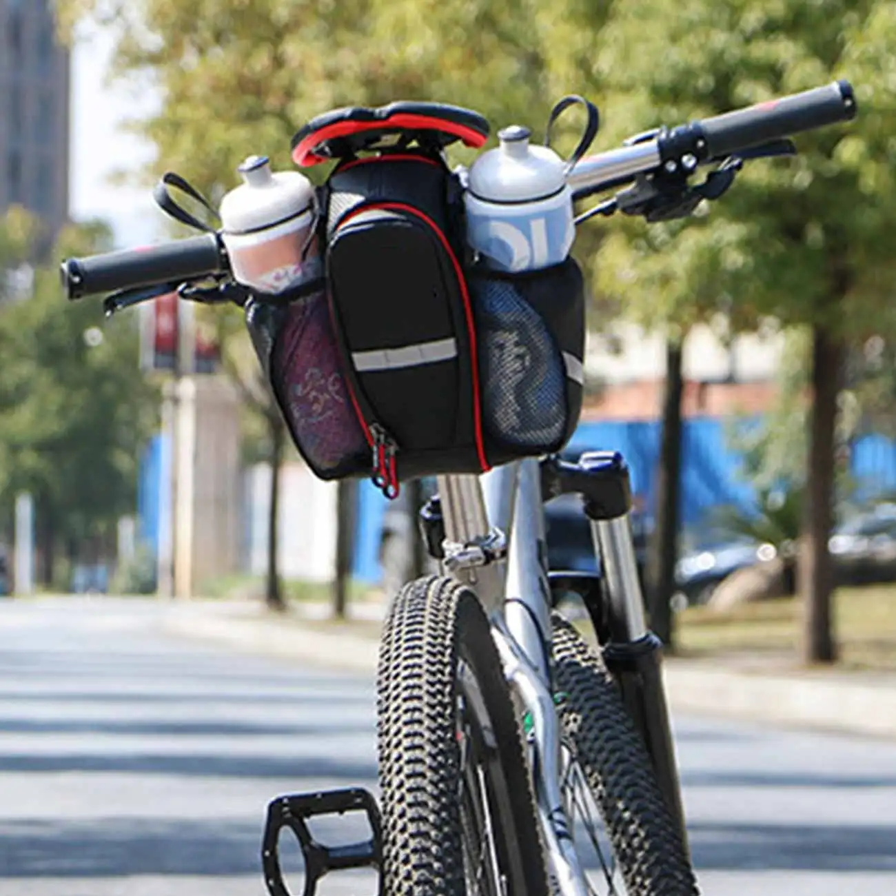 

Rear Bicycle Pannier Bag Large Capacity Bike Trunk Bag Portable Bicycle Rear Seat Pannier Double Kettle Design Suitable for Fold