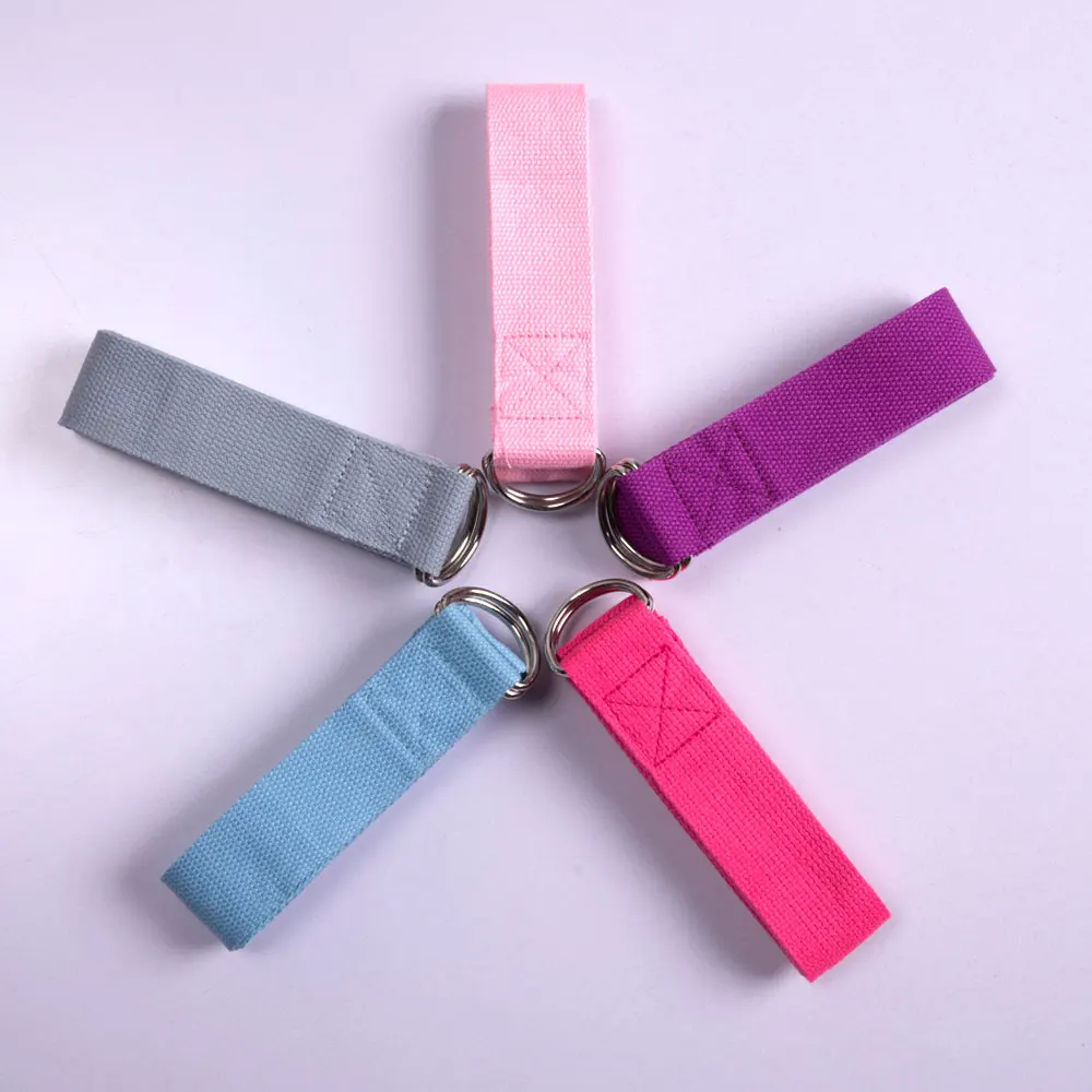 GFitness Йога ремешки сопротивления Нескользящие хлопчатобумажные ткани с D кольцом