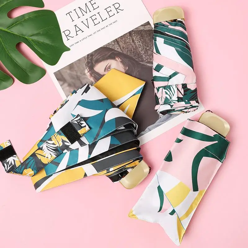 

Sunny Rain Anti-Uv Paraguas Girl Mini Pocket Cute Parasol Small Folding Umbrellas Portable Travel Umbrellas Female Parapluie