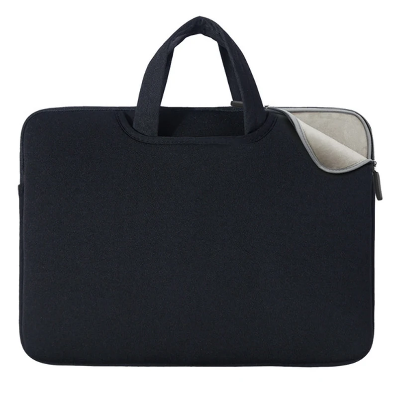 Black Сумка для ноутбука чехол для Macbook Air Pro retina 11 12 13 15 ноутбук рукав 14 15,6 сумка для ноутбука Dell acer Asus hp деловая сумка - Цвет: Black