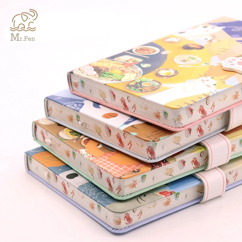 Милый блокнот в твердом переплете с изображением мультяшного кота милые