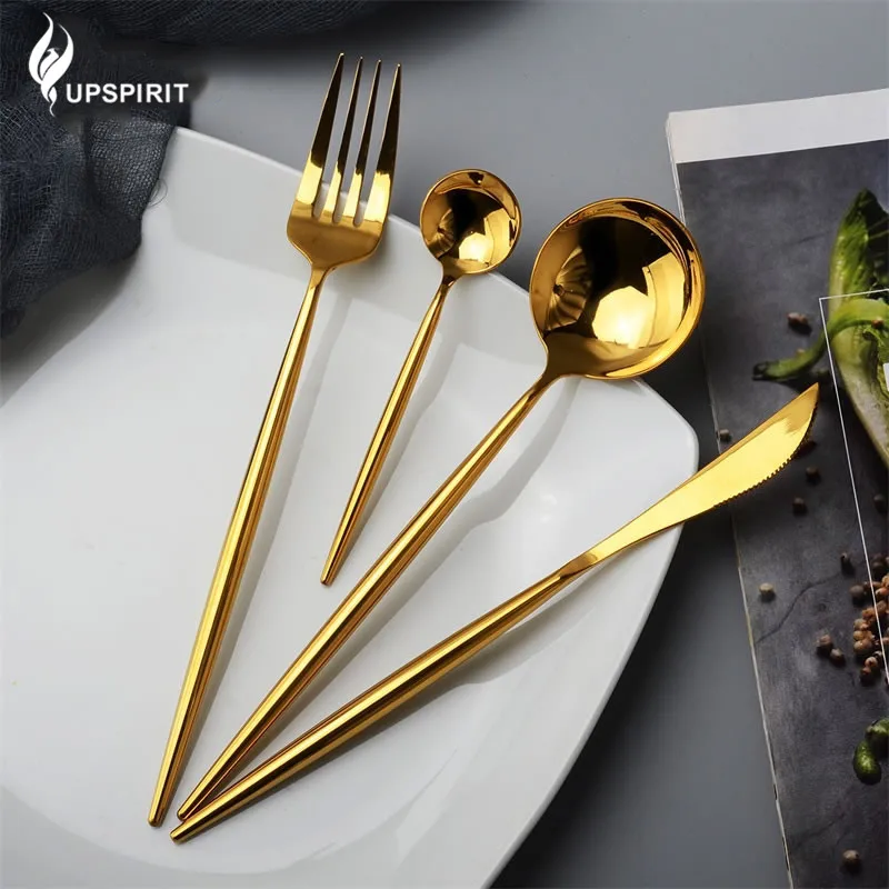 16Pcs Stainless Steel Dinner Set Spoon Fork Knife Dessert Coffee Wedding Party Tableware Kitchen luxury Cutlery | Дом и сад