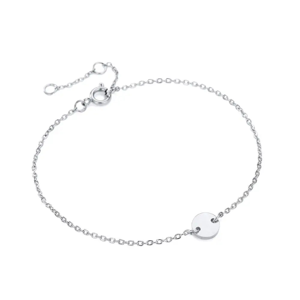 Элегантный женский браслет Круглый амулет персонализированный из нержавеющей