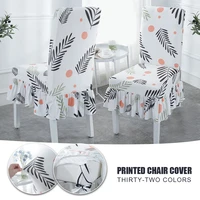 1 pcs flower printed kitchen chair covers spandex elastic decoration chair dining seat cushion anti dirty