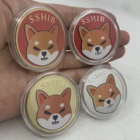 dogecoin killer shiba inu coin shib crypto metal gold plated physical shib coin shiba doge killer souvenir commemorative coins