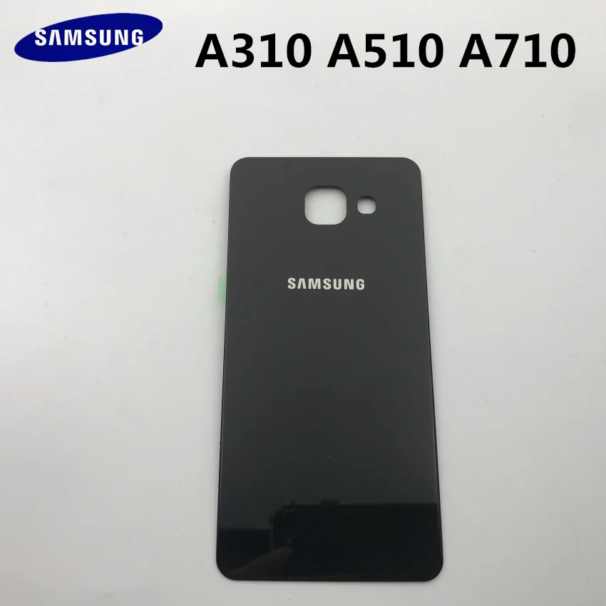 Оригинальная задняя панель батареи Стекло задняя дверь Крышка для samsung Galaxy A3 A310 A5 A510 A7 A710 A9 предварительно клейкие наклейки+ Инструменты