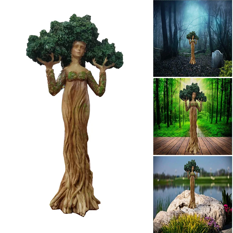 

Tree Elf Statue Figurine Personalized Resin Crafts Outdoor Landscape Decoration For Home Garden Courtyard Desk Accessories