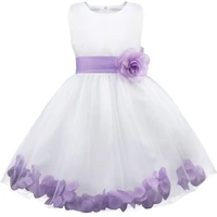 kids princess tutu dress for girls summer petals tulle flower girl dresses wedding formal pageant birthday party prom dress