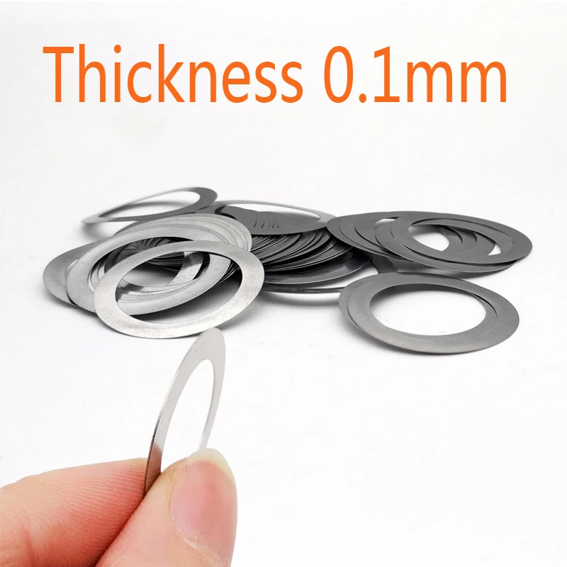 Thickness 0.1mm Stainless steel Flat Washer Ultra thin gasket High precision Adjusting gasket M3-M40 Thin shim SUS304