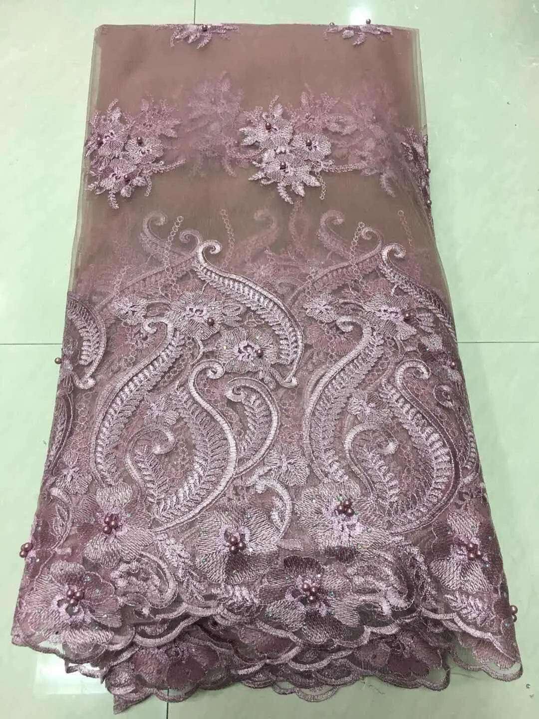 

2018 нигерийская высококачественная искусственная кружевная ткань, Дубайский свадебный Тюль, французская кружевная ткань для 5 ярдов