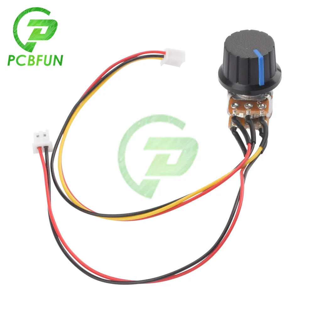 

10V-50V Governor Switch B100K Motor Speed Control Knob 5P Line Control With Switch for 40A Motor Speed Controller Regulation