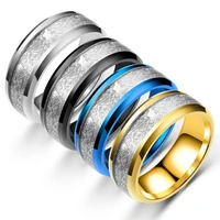 asjerlya new fashion dropping oil inlaid silk pattern stainless steel rings for women men silvery black finger ring jewelry