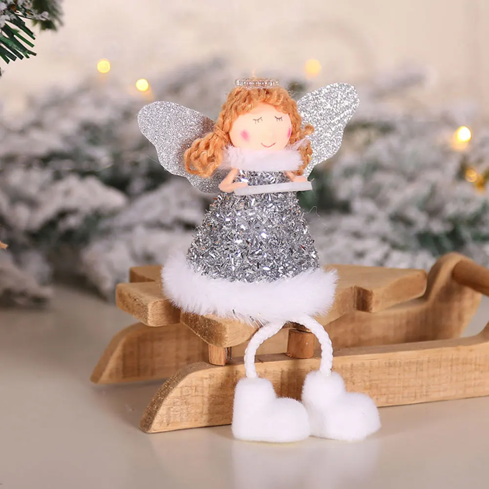 7cm angel Настольный эльф, украшение, полосатый гном, стоящий, шведский, детские подарки, игрушки, домашние фигурки, праздничный плюшевый отец, Рождественская кукла, Безликий - Цвет: 7cm angel