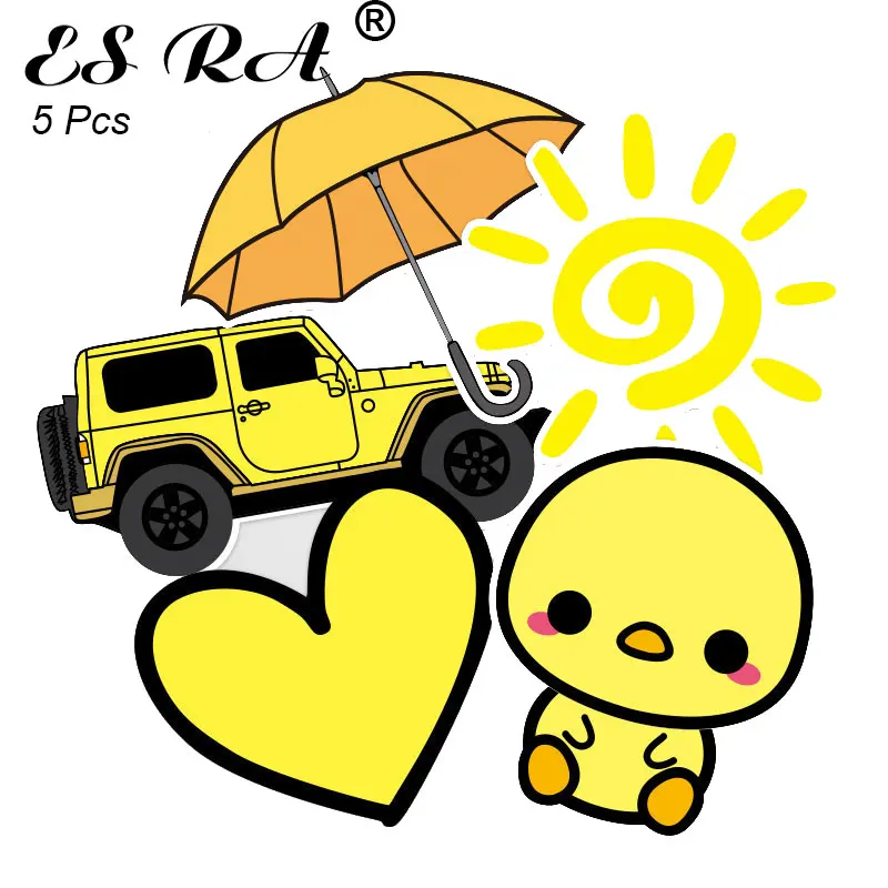 5 шт./компл. милые водонепроницаемые наклейки желтая утка из ПВХ|Наклейки для