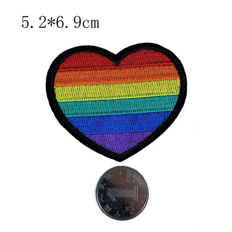 Мультяшные радужные вышитые тканевые наклейки ЛГБТ аксессуары для одежды геев