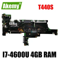 akemy for lenovo thinkpad t440s laptop mainboard nm a052 motherboard i7 4600u with 4gb ram t440s motherboard mainboard test ok